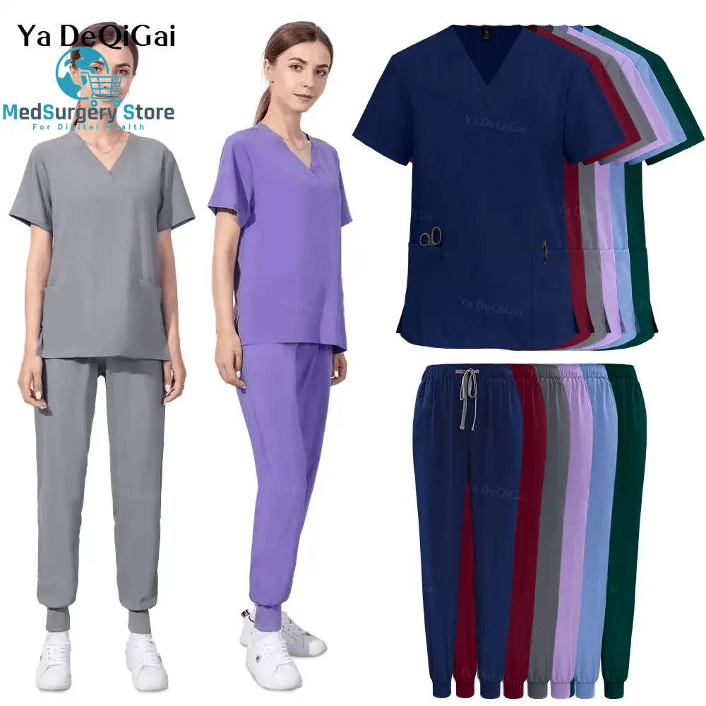Großhandel Frauen tragen Scrub Anzüge Krankenhaus Arzt arbeiten Uniform medizinische chirurgische Multicolor Multicolor Unisex Uniform Krankenschwester Zubehör
