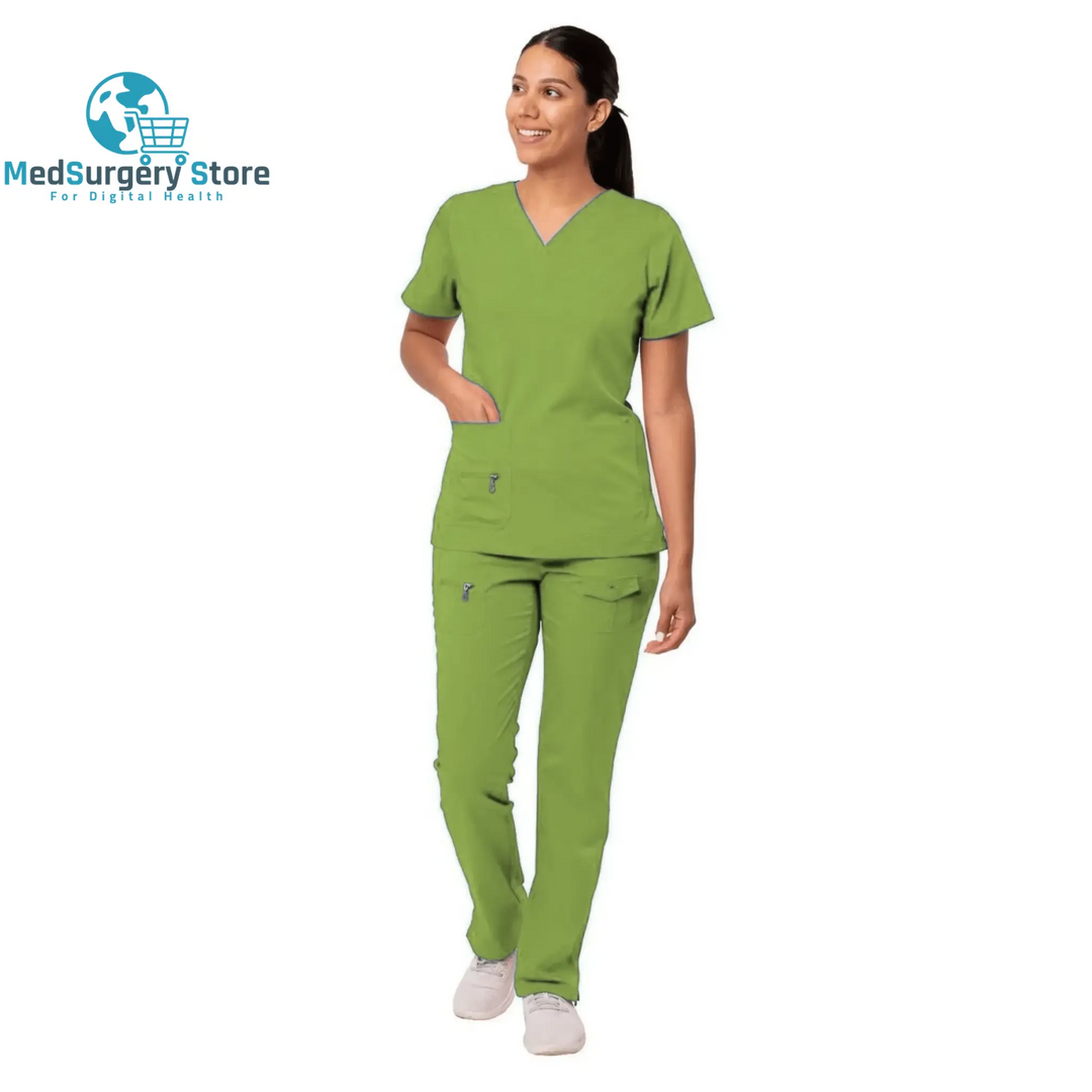 Neue chirurgische Uniformen Frau Scrubs Medico Arbeit tragen Top und Hose Sets klinische medizinische Anzug Kleidung für Arzt Krankenpflege Uniform