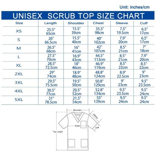 ANNO ProShield Unisex Klinikuniform - Chlorbeständiges medizinisches Oberteil (Modell 09SS001) CJdropshipping