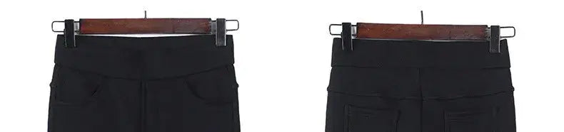 Warme Winter-Leggings für Frauen, dicke Velourshose, solide Stretch-Skinny-Hose mit elastischem Bund, schwarz und weiß MedSurgery Store For Digital Health