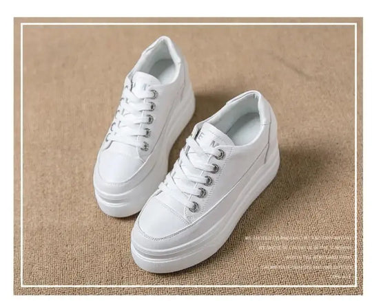 chaussures ete femme espadrille femme basket femme compensé Damen lässige Turnschuhe, atmungsaktiv und bequem weiße Schuhe mit 8CM Fersen, Plattform Höhe steigen, Herbst, 2022 MedSurgery Store For Digital Health