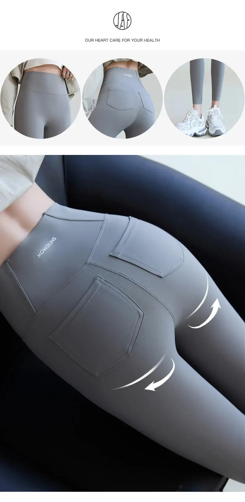 BIVIGAOS 2025 Frühling Sommer Gesäßtasche Haifischhaut Leggings Damen eng weiß Casual Sport Fitness Leggings Leggings Skinny Hosen MedSurgery Store For Digital Health