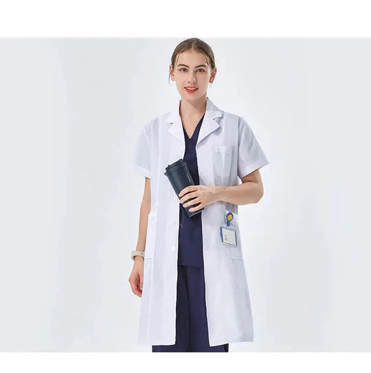 Günstiger weißer Laborkittel für Frauen, Männer, Studenten, Chemie, medizinische Fachkräfte, Krankenschwester, Langarm, Arztkittel XK002 MedSurgery Store For Digital Health