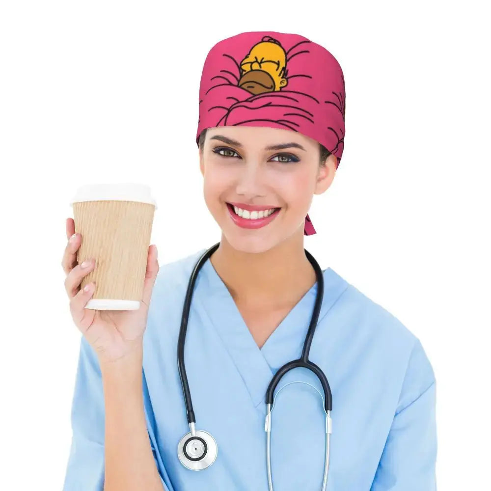 Personalisierte verstellbare Arbeitsmütze mit Gehirn Explosion, Simpsons chirurgische Kappe, chirurgische Kappe für Krankenpflege, Arzt, Chirurg, für Chef MedSurgery Store For Digital Health
