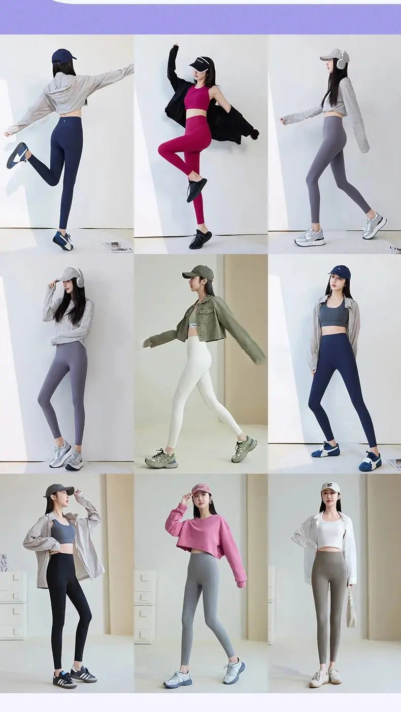 BIVIGAOS 2025 Frühling Sommer Neu Rot Pflaume 3D Nackt Gefühl Nackt Haifischhaut Leggings Schlank Frauen Sexy Sport Yoga Push Up Fitness Leggings MedSurgery Store For Digital Health