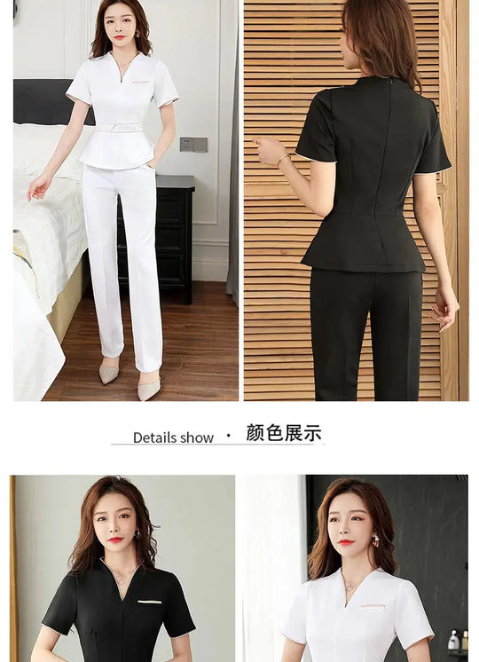 Sommer-Ästhetik-Uniform, Kurzarm-Schönheitssalon-Anzug, Damen-Spa-Ästhetikerin-Kleidung, Hotel-Massage-Arbeitskleidung, Koreanische Overalls-BC MedSurgery Store For Digital Health
