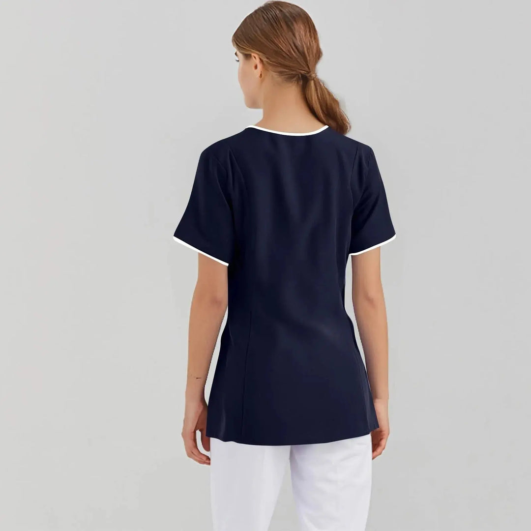 Filipina Medical Elite ISHOWTIENDA - Ergonomische Kurzarm-Klinikuniform mit V-Ausschnitt CJdropshipping
