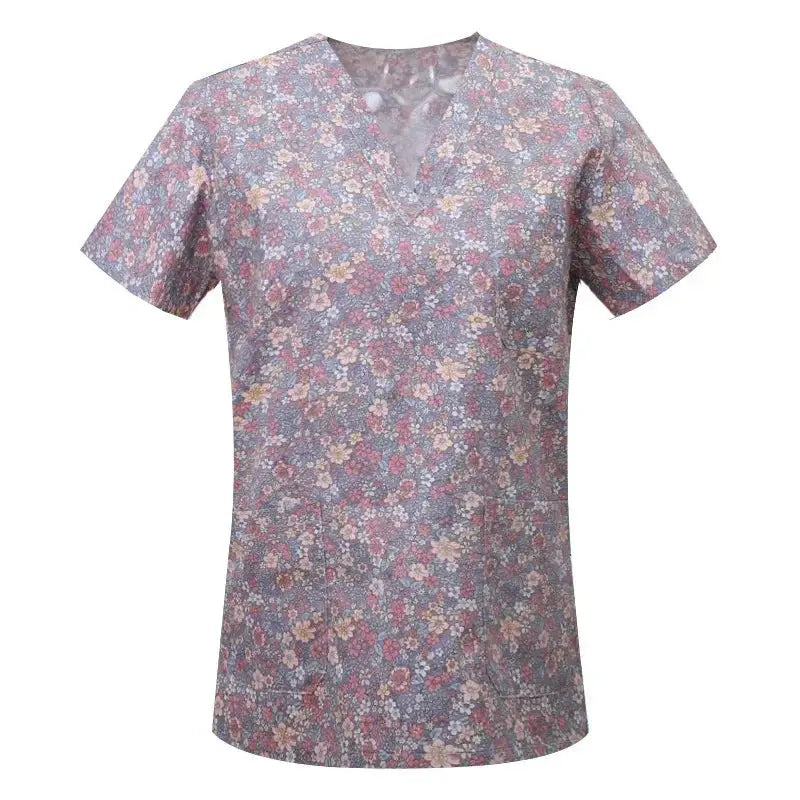 Cartoon Tier drucken Baumwollbluse, chirurgische Scrubs für Tierklinik, Krankenhaus, Krankenpflege CJdropshipping