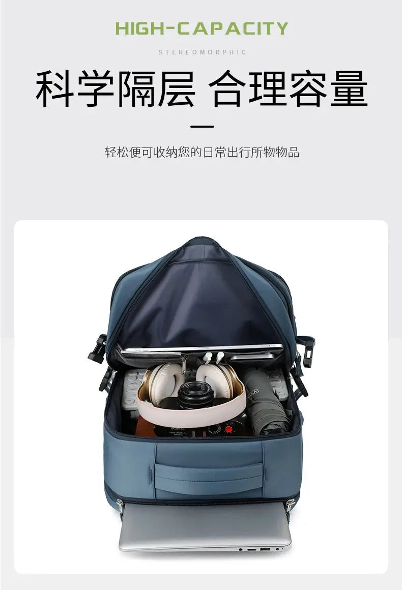 Großer Reiserucksack für Frauen und Männer, Kabinentasche, multifunktionaler wasserdichter Flugzeugrucksack mit USB-Ladefunktion, diebstahlsicherer Rucksack MedSurgery Store For Digital Health