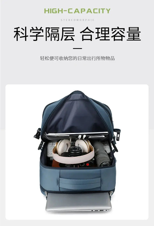 Großer Reiserucksack für Frauen und Männer, Kabinentasche, multifunktionaler wasserdichter Flugzeugrucksack mit USB-Ladefunktion, diebstahlsicherer Rucksack MedSurgery Store For Digital Health