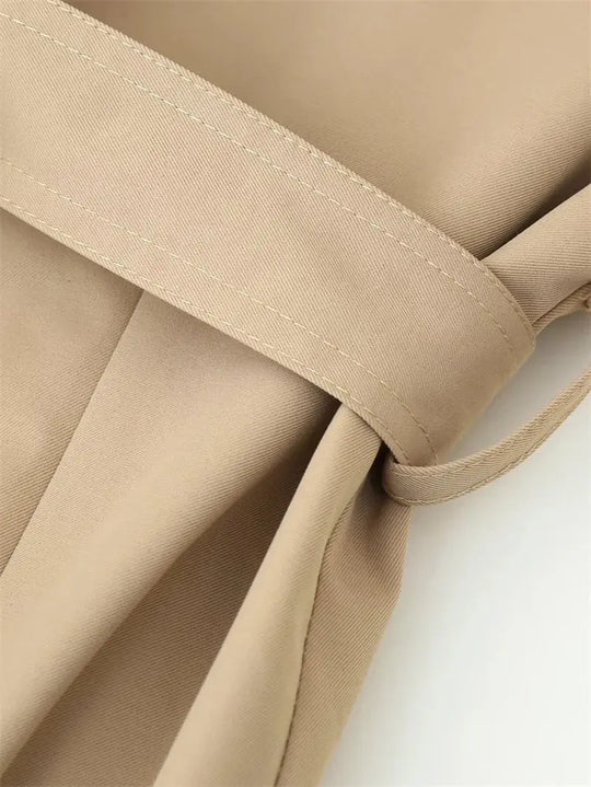Damen Trenchcoat, neuer Kurzmantel mit Gürtel, Revers, elegantes Freizeitoberteil für Frauen 2025 MedSurgery Store For Digital Health