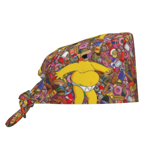 Personalisierte Die Simpsons Cartoon Cartoon medizinisches Personal Scrubs Hut Männer Frauen medizinische Krankenpflege chirurgische Scrub Kappen MedSurgery Store für digitale Gesundheit