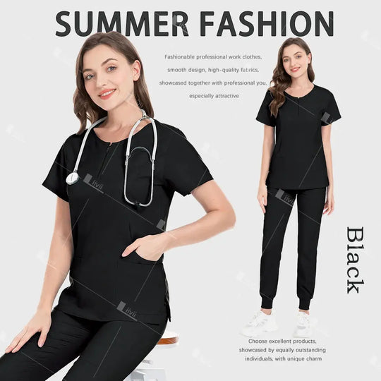 Medizinische Uniformen, elastische OP-Kleidung, Krankenhauskittel, Oberteile, Hosen, Arbeitskleidung für Krankenschwestern, Arztkleidung, medizinisches Zubehör CJdropshipping