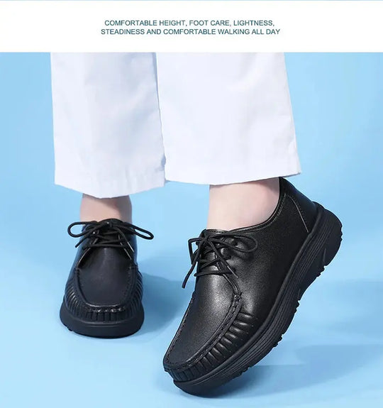 STRONGSHEN, weiße Plateauschuhe, Krankenpflegeschuhe für Frauen, leichte und bequeme Freizeitschuhe für die Arbeit, modische Slipper für Frauen MedSurgery Store For Digital Health