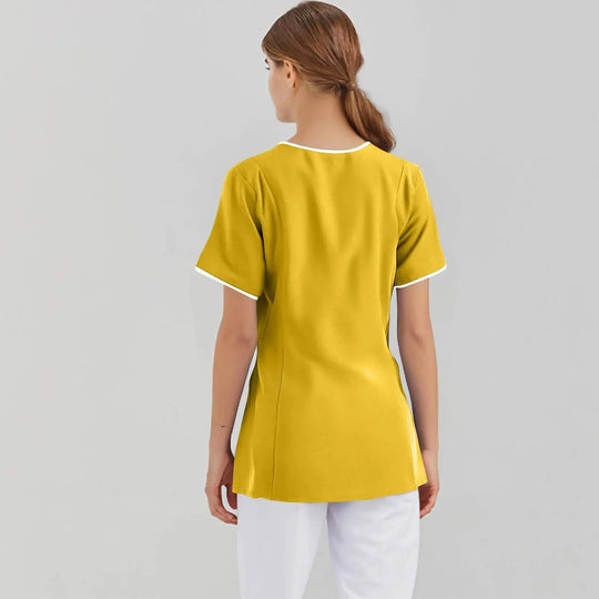 Filipina Medical Elite ISHOWTIENDA - Ergonomische Kurzarm-Klinikuniform mit V-Ausschnitt CJdropshipping