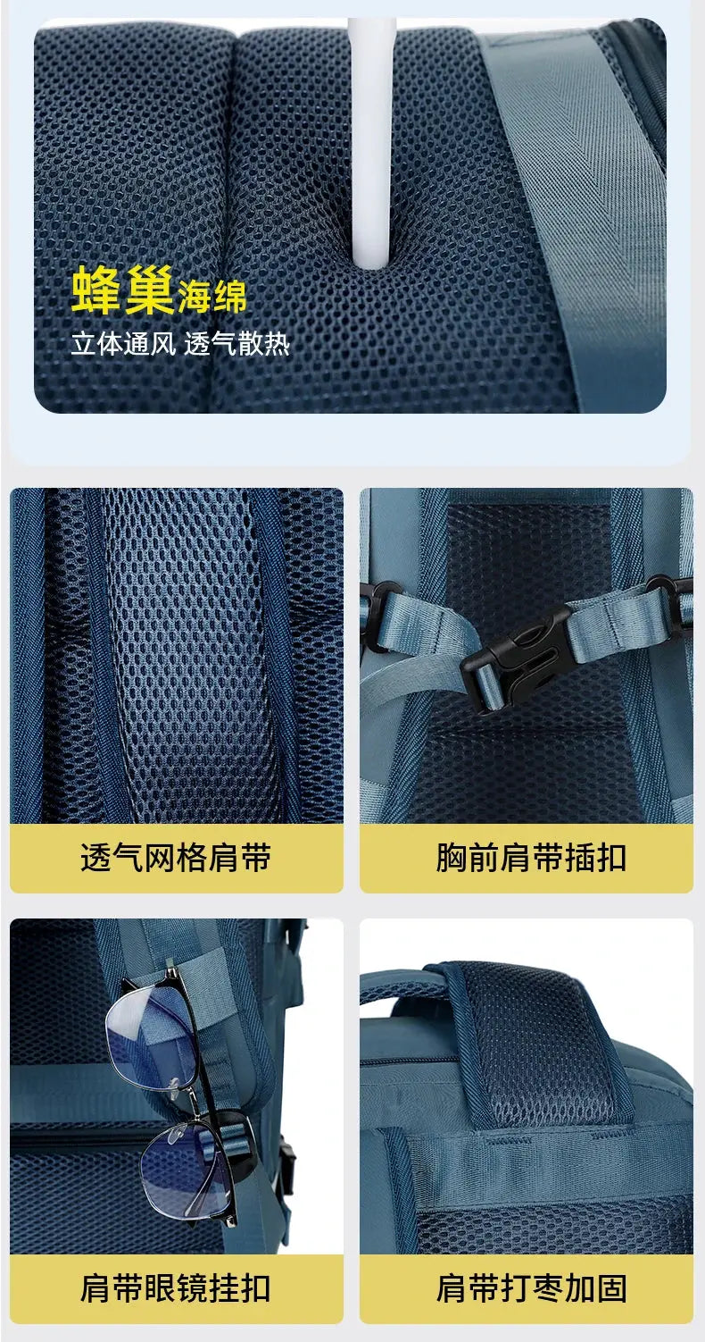 Großer Reiserucksack für Frauen und Männer, Kabinentasche, multifunktionaler wasserdichter Flugzeugrucksack mit USB-Ladefunktion, diebstahlsicherer Rucksack MedSurgery Store For Digital Health