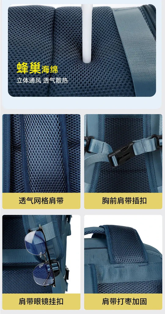 Großer Reiserucksack für Frauen und Männer, Kabinentasche, multifunktionaler wasserdichter Flugzeugrucksack mit USB-Ladefunktion, diebstahlsicherer Rucksack MedSurgery Store For Digital Health