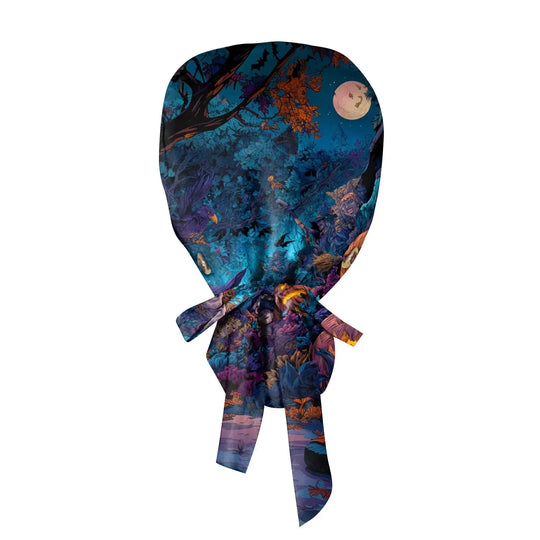 Unisex Halloween Print Scrub Cap für Ärzte oder Krankenschwestern - Scrub Cap mit Druck für medizinische Arbeit. Casual Style aus Baumwolle, bequem und stilvoll. CJdropshipping
