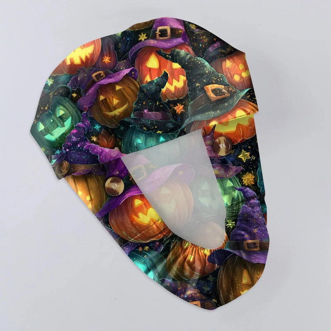 Unisex Halloween Print Scrub Cap für Ärzte oder Krankenschwestern - Scrub Cap mit Druck für medizinische Arbeit. Casual Style aus Baumwolle, bequem und stilvoll. CJdropshipping