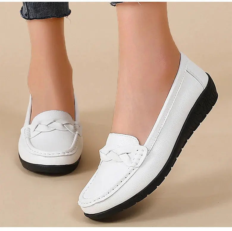 Damenschuhe 2025, Neue Weiche Leder Flache Schuhe, Damen Loafer, Casual Flache Schuhe, Damen Schuhe, Damen Weiße Schuhe MedSurgery Store For Digital Health