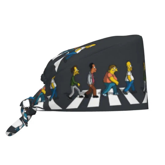 Personalisierte Die Simpsons Cartoon Cartoon medizinisches Personal Scrubs Hut Männer Frauen medizinische Krankenpflege chirurgische Scrub Kappen MedSurgery Store für digitale Gesundheit