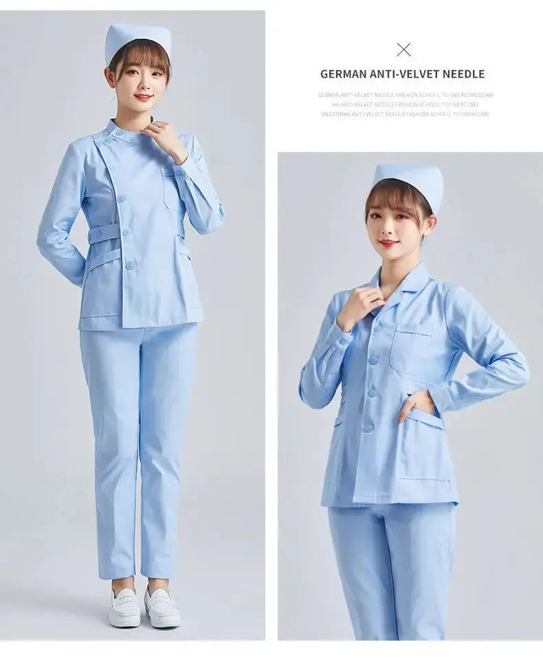 Elite White Krankenschwester Uniform - Frauen Kurzarm verstellbare Scrub Top CJdropshipping
