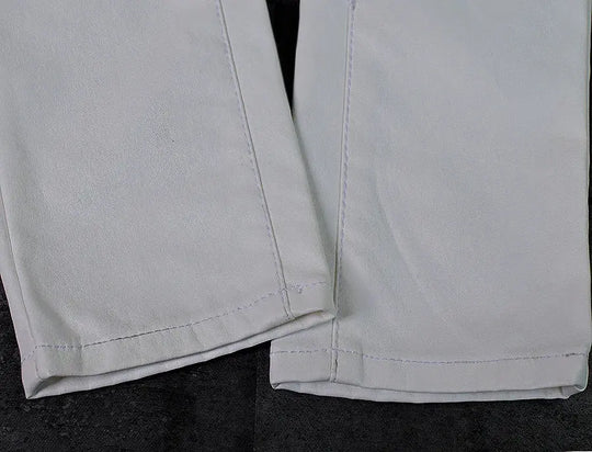 Damenhose mit niedriger Leibhöhe, eng anliegende elastische Hose mit Doppelreißverschluss, weiße Kunstlederhose für Damen MedSurgery Store For Digital Health