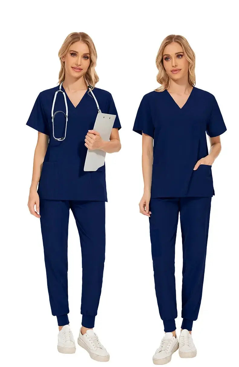 Eng anliegende medizinische Damenbekleidung, Kittelsätze, Krankenpflegezubehör, Krankenhaus OP-Kittel, Zahnklinik, Schönheitssalon, Arbeitskleidung CJdropshipping