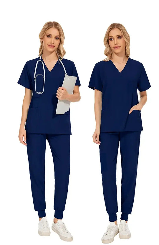 Eng anliegende medizinische Damenbekleidung, Kittelsätze, Krankenpflegezubehör, Krankenhaus OP-Kittel, Zahnklinik, Schönheitssalon, Arbeitskleidung CJdropshipping