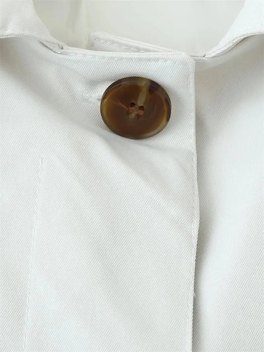 Damen Trenchcoat, neuer Kurzmantel mit Gürtel, Revers, elegantes Freizeitoberteil für Frauen 2025 MedSurgery Store For Digital Health