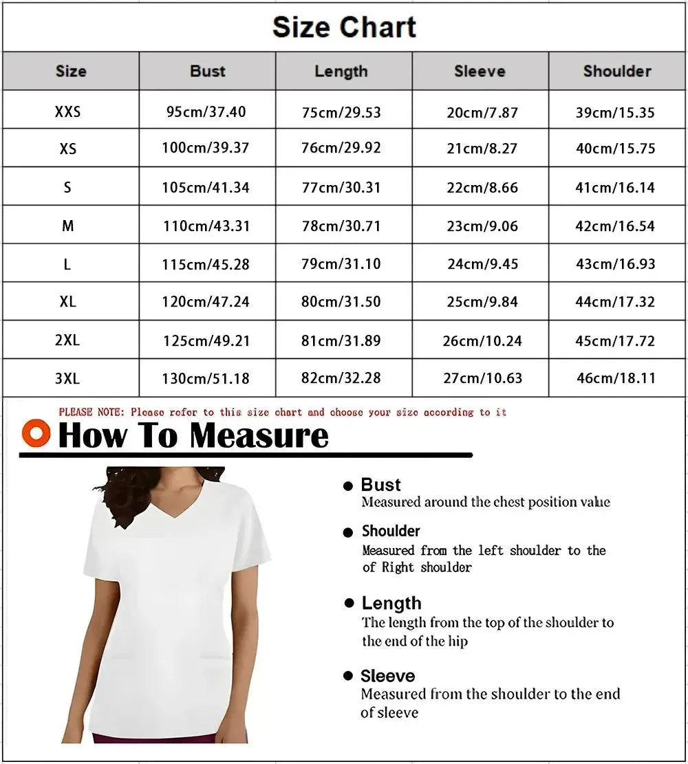 Tier Vignette Druck tierärztliche chirurgische Uniform für Frauen, Mode V-Ausschnitt Tops, kurze Ärmel, Tierarzt CJdropshipping