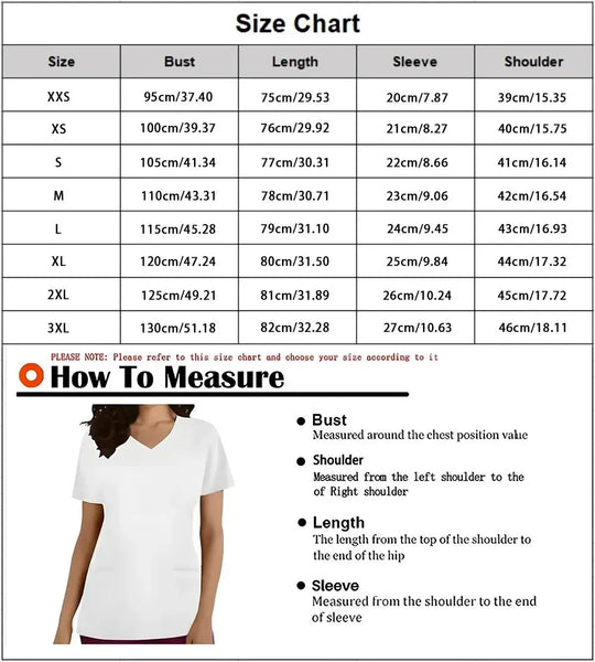 Tier Vignette Druck tierärztliche chirurgische Uniform für Frauen, Mode V-Ausschnitt Tops, kurze Ärmel, Tierarzt CJdropshipping