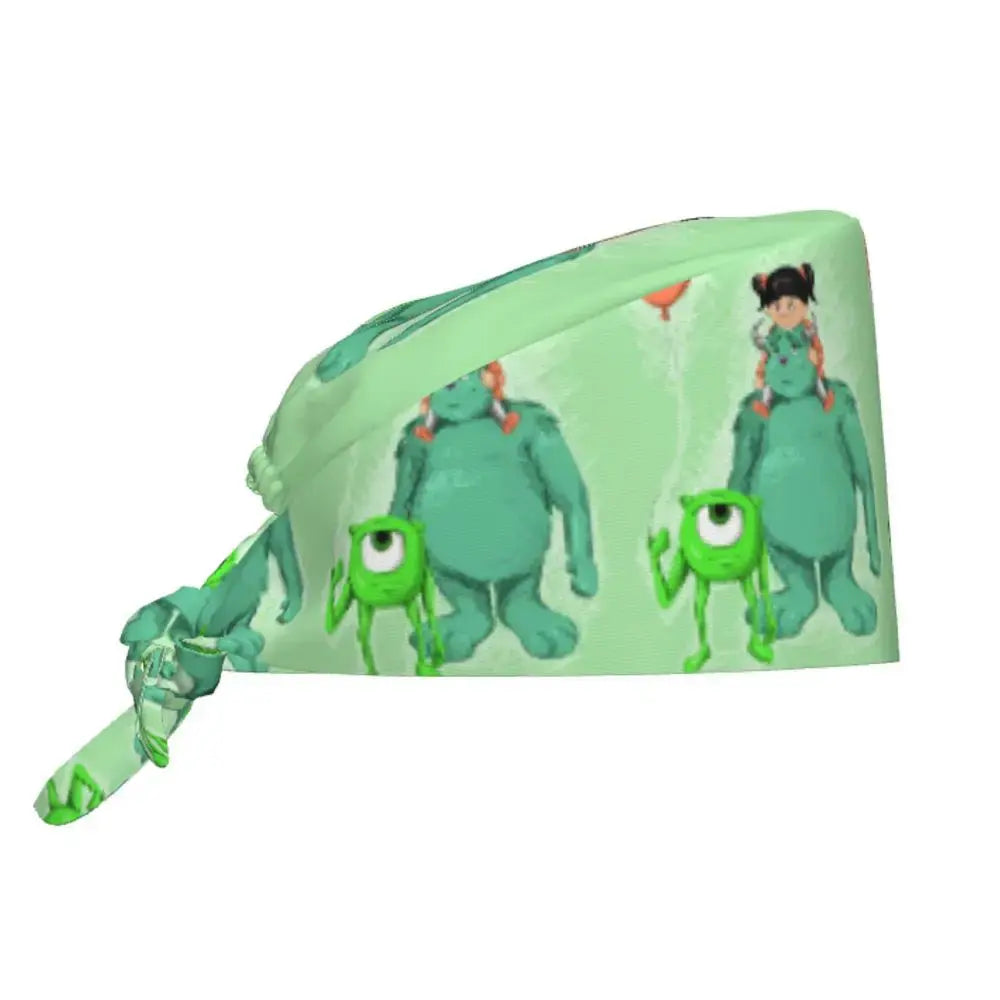 Personalisierte verstellbare Arbeitsmütze mit Monsters University Cartoon, chirurgische Mütze für Männer und Frauen, chirurgische Mütze für Krankenschwestern, Ärzte und Chirurgen MedSurgery Store For Digital Health