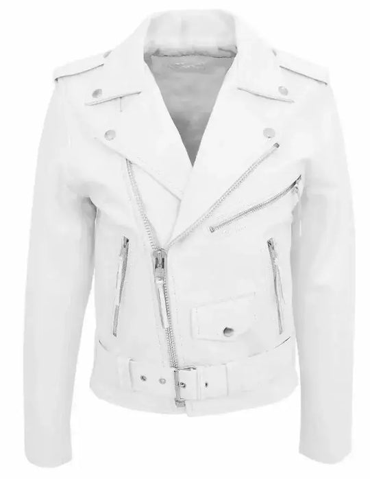 Weiße PU-Lederjacke für Männer, Langarm-Motorradmantel im Punk-Stil, Herbst-Winter MedSurgery Store For Digital Health