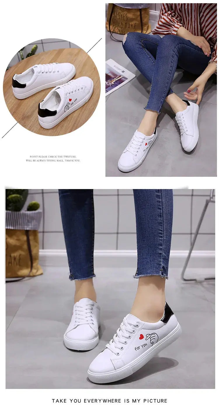 Modische weiße atmungsaktive Laufschuhe für Frauen, neue Freizeitschuhe mit Schnürsenkeln und gestickten Blumen für Frühling und Herbst MedSurgery Store For Digital Health