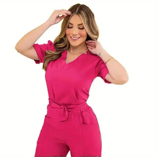 Kurzarm-OP-Sets für Frauen: Sommer-OP-Kittel, ideal für die Schönheitspflege und den OP-Bereich CJdropshipping