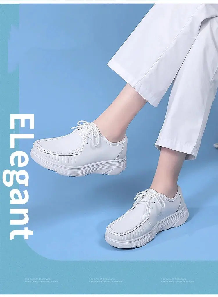 STRONGSHEN, weiße Plateauschuhe, Krankenpflegeschuhe für Frauen, leichte und bequeme Freizeitschuhe für die Arbeit, modische Slipper für Frauen MedSurgery Store For Digital Health