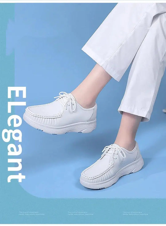 STRONGSHEN, weiße Plateauschuhe, Krankenpflegeschuhe für Frauen, leichte und bequeme Freizeitschuhe für die Arbeit, modische Slipper für Frauen MedSurgery Store For Digital Health