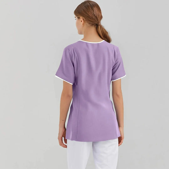 Filipina Medical Elite ISHOWTIENDA - Ergonomische Kurzarm-Klinikuniform mit V-Ausschnitt CJdropshipping