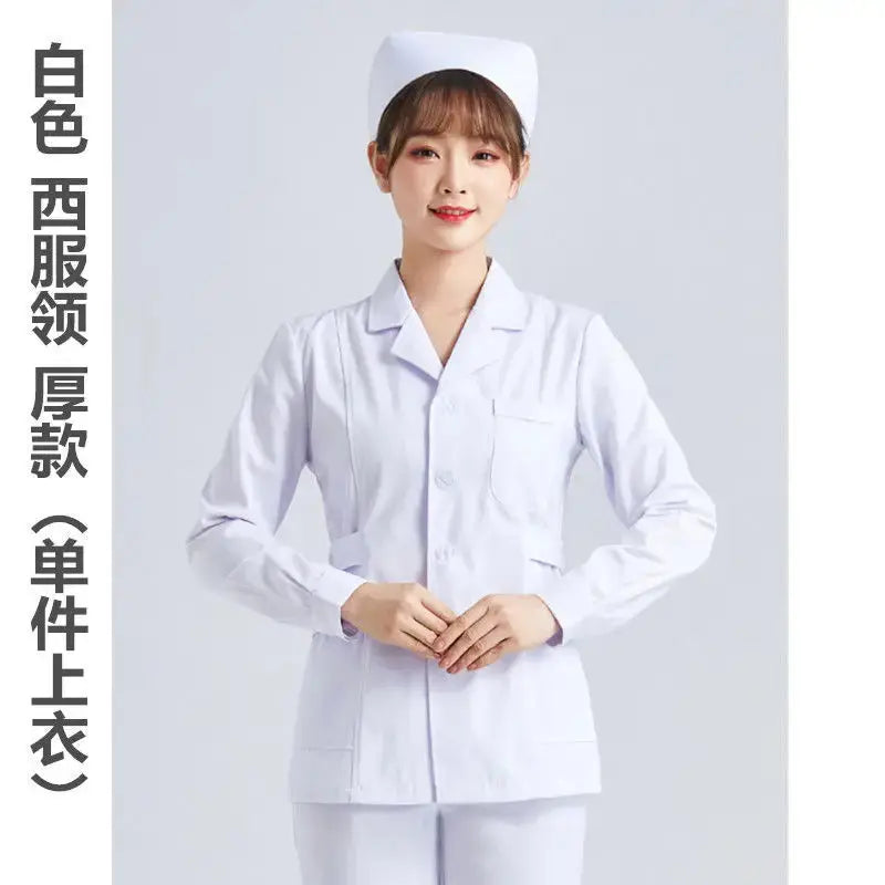 Elite White Krankenschwester Uniform - Frauen Kurzarm verstellbare Scrub Top CJdropshipping