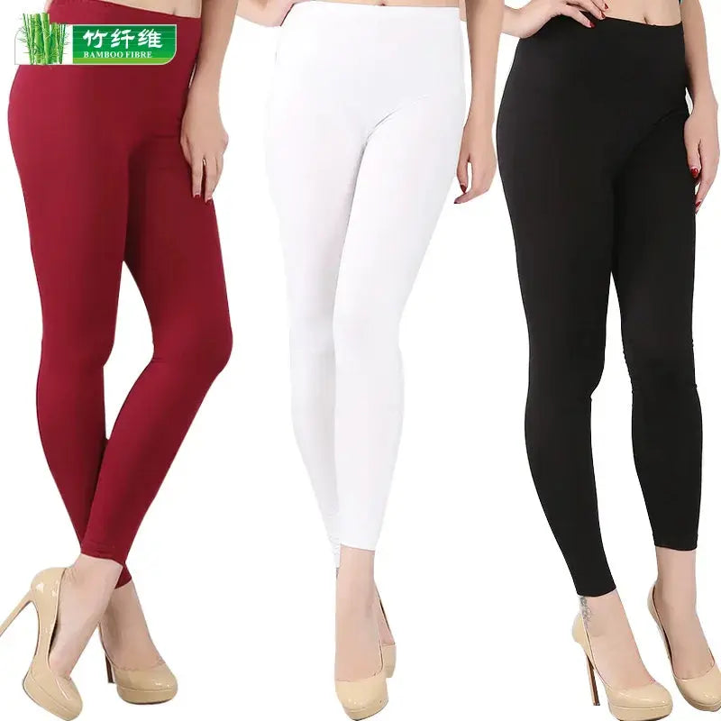 Bambusfaser-Stretch-Leggings für Frauen, Neun-Punkt, lässig, Übergröße, Frühling, Sommer und Herbst, neu von 2024 DSers Fulfillment
