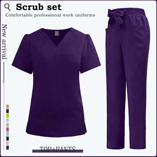 Kurze Ärmel Klinik Arbeitskleidung, Frauen Scrubs, Krankenhaus Scrubs, Dental Scrub Anzug, Krankenpflege Zubehör CJdropshipping