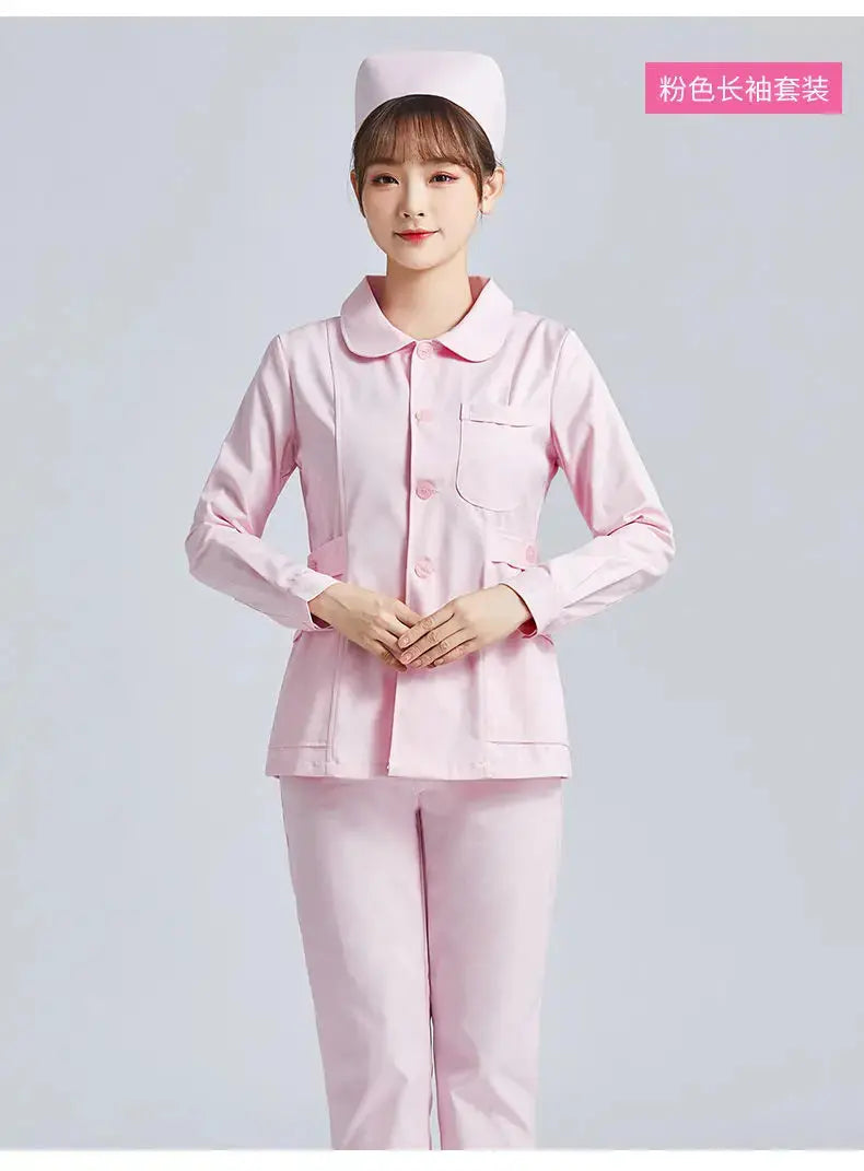 Elite White Krankenschwester Uniform - Frauen Kurzarm verstellbare Scrub Top CJdropshipping