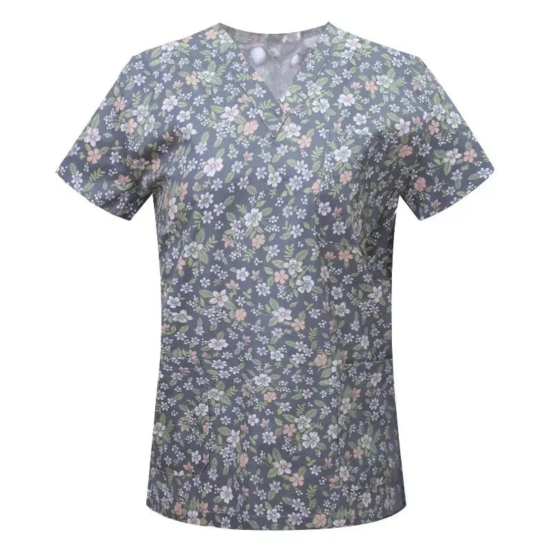 Cartoon Tier drucken Baumwollbluse, chirurgische Scrubs für Tierklinik, Krankenhaus, Krankenpflege CJdropshipping