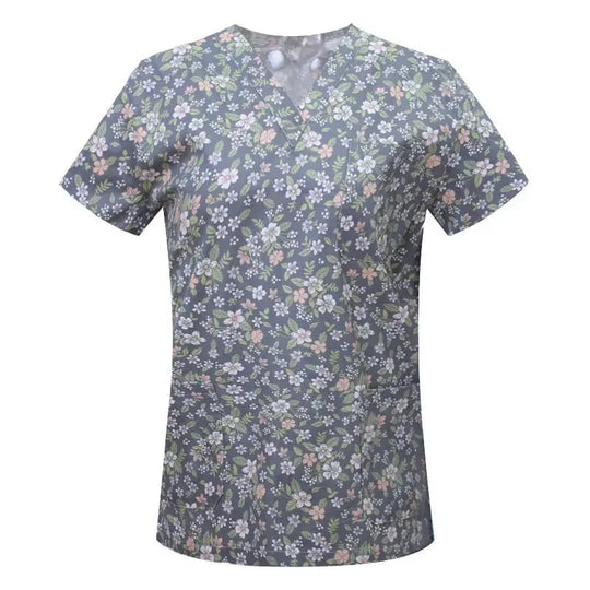Cartoon Tier drucken Baumwollbluse, chirurgische Scrubs für Tierklinik, Krankenhaus, Krankenpflege CJdropshipping