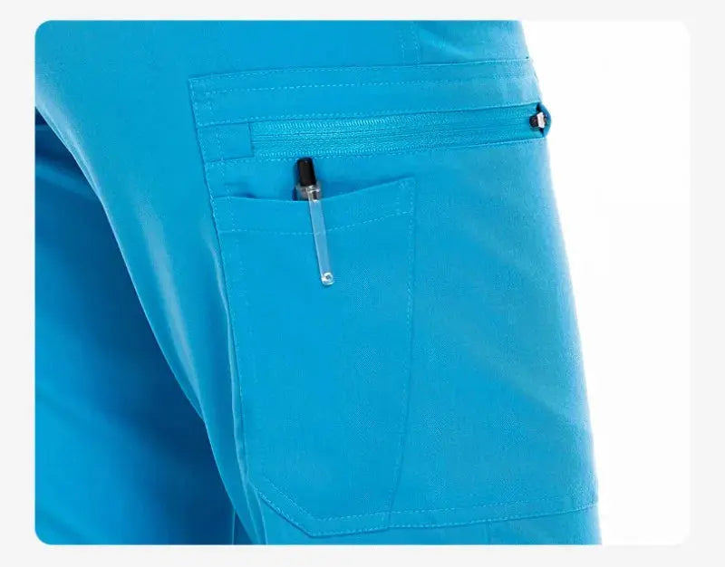 Work Top, Arzt und Krankenschwester Uniform, Plain Pants mit mehr Taschen, Dental Scrub Pants, Unisex Scrubs, 3 Stück Set CJdropshipping