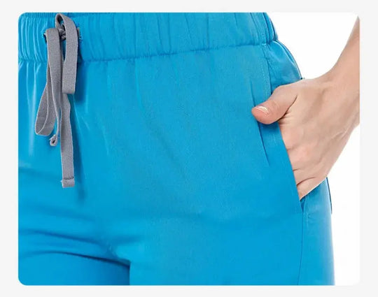 Work Top, Arzt und Krankenschwester Uniform, Plain Pants mit mehr Taschen, Dental Scrub Pants, Unisex Scrubs, 3 Stück Set CJdropshipping