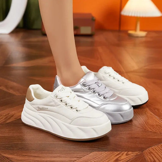 Frauen Weiße Schuhe 2025, Neue Flache Turnschuhe, Koreanischer Stil, Casual Sport, Vielseitige Brotschuhe MedSurgery Store For Digital Health