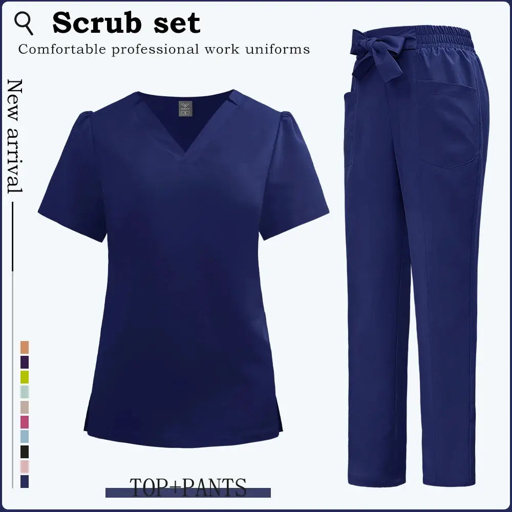Kurze Ärmel Klinik Arbeitskleidung, Frauen Scrubs, Krankenhaus Scrubs, Dental Scrub Anzug, Krankenpflege Zubehör CJdropshipping