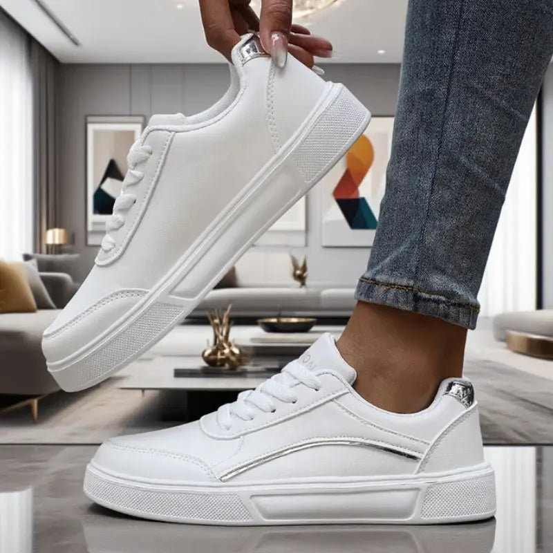 Modische weiße Laufschuhe für Frauen, leicht, atmungsaktiv, modisch, praktisch, lässig, modische ästhetische Laufschuhe MedSurgery Store For Digital Health